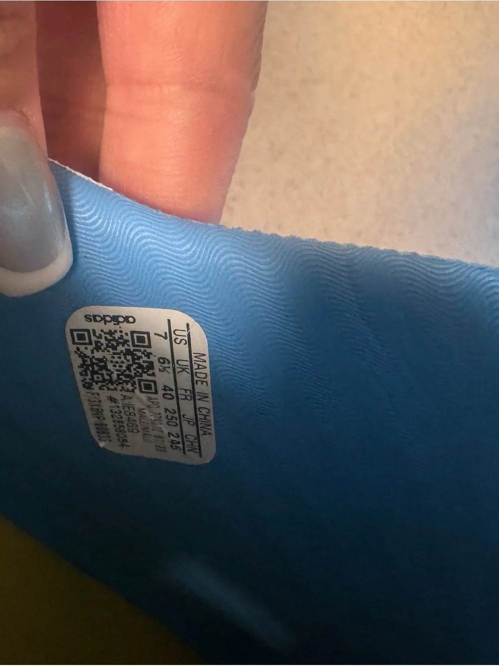 adidas Kids Slip-On Sneakers in Blue with White Cloud Print